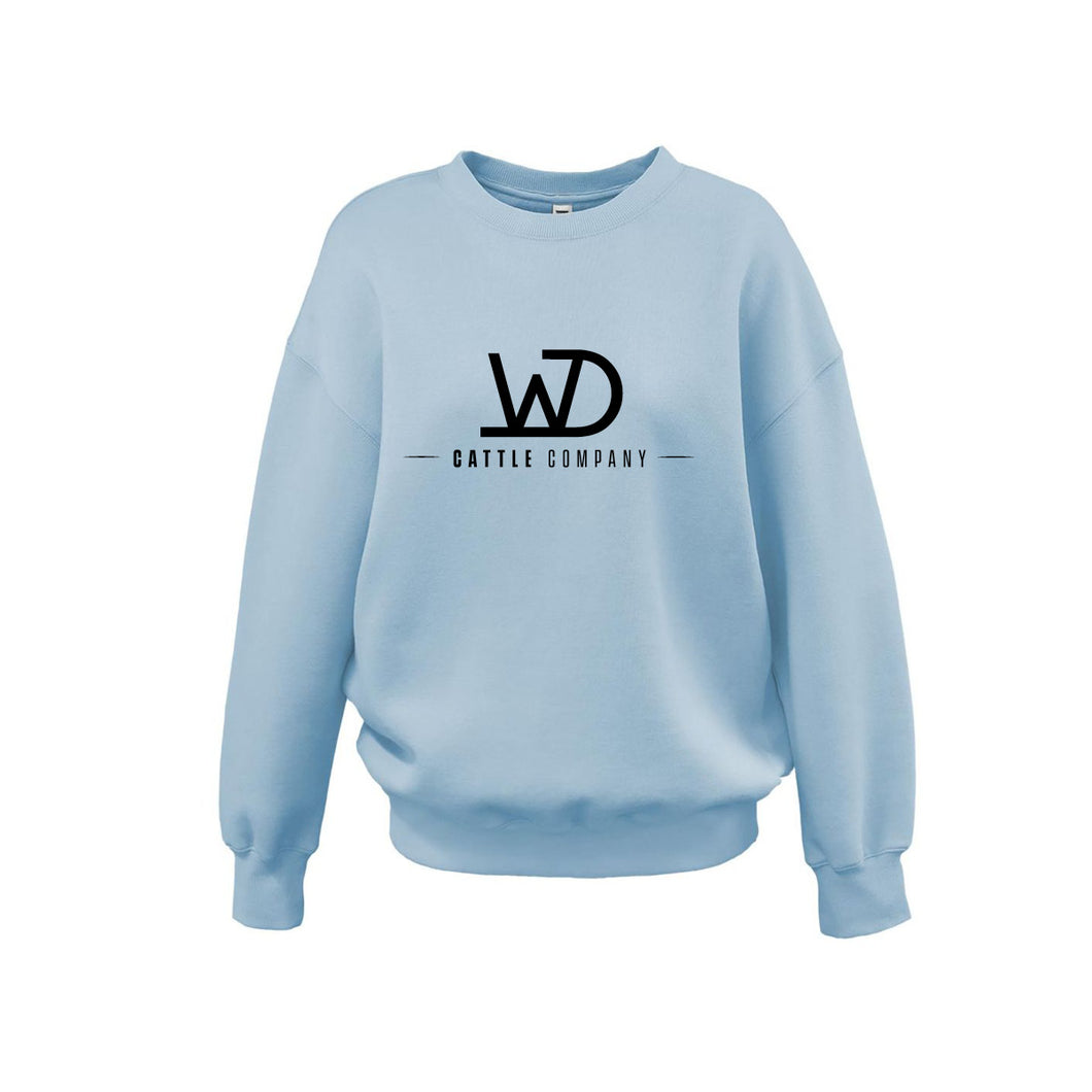 WD: Blue Women's Oversize Crewneck Sweatshirt