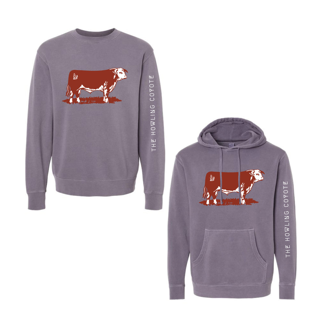 HOWLING COYOTE: Purple Hereford Sweatshirt