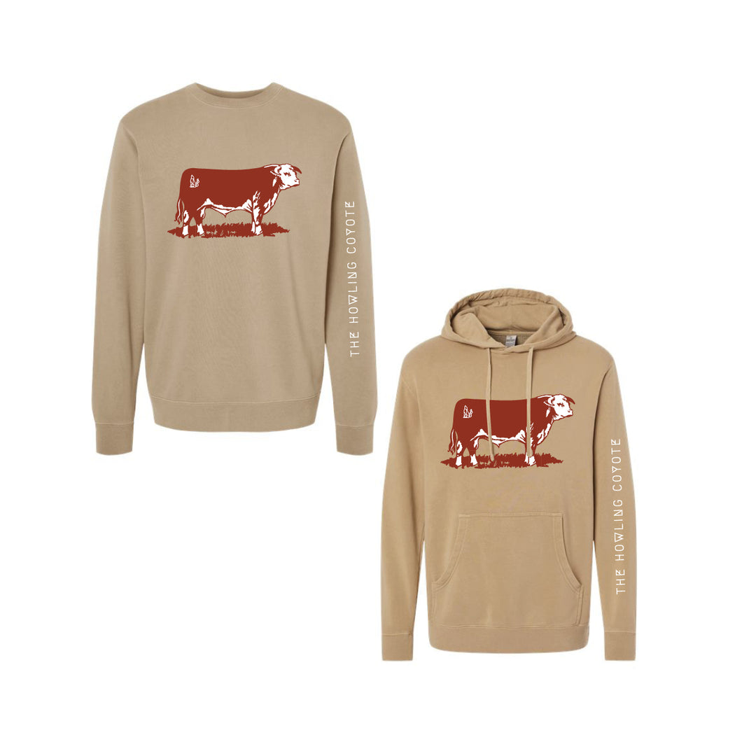 HOWLING COYOTE: Sand Hereford Sweatshirt