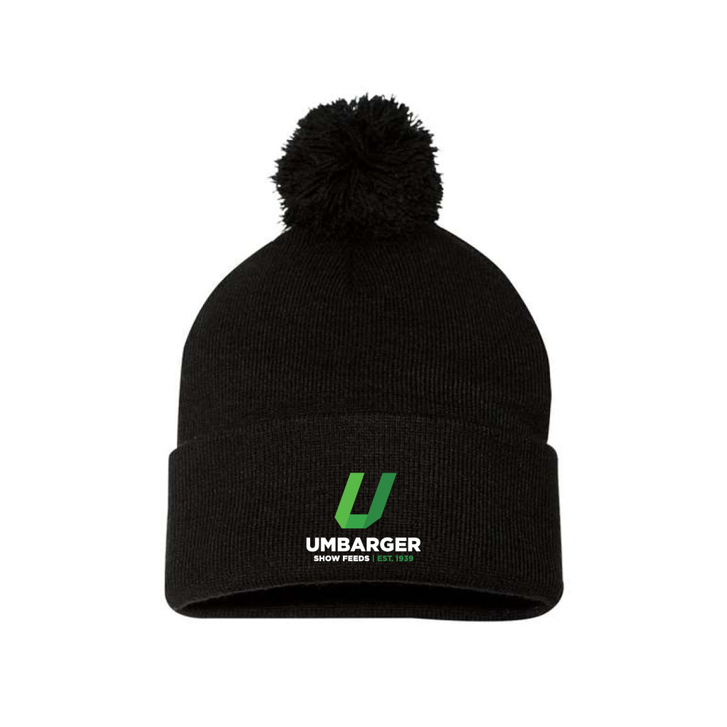Umbarger: Black Pom-Pom Beenie