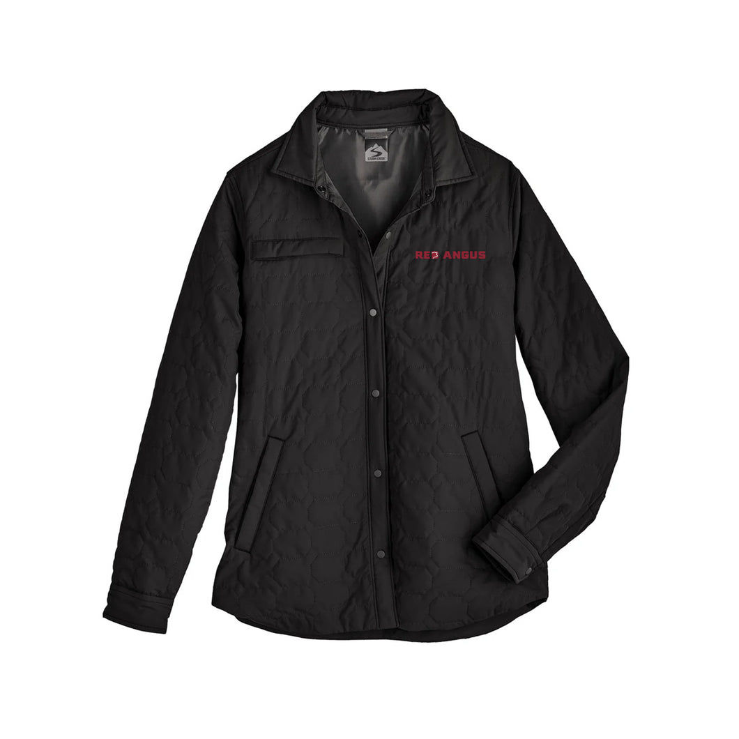 Red Angus: Women's Quilted Shirt Jacket