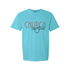 Church: Lagoon Blue Comfort Colors T-Shirt *AVAILABLE IN YOUTH AND ADULT SIZES*