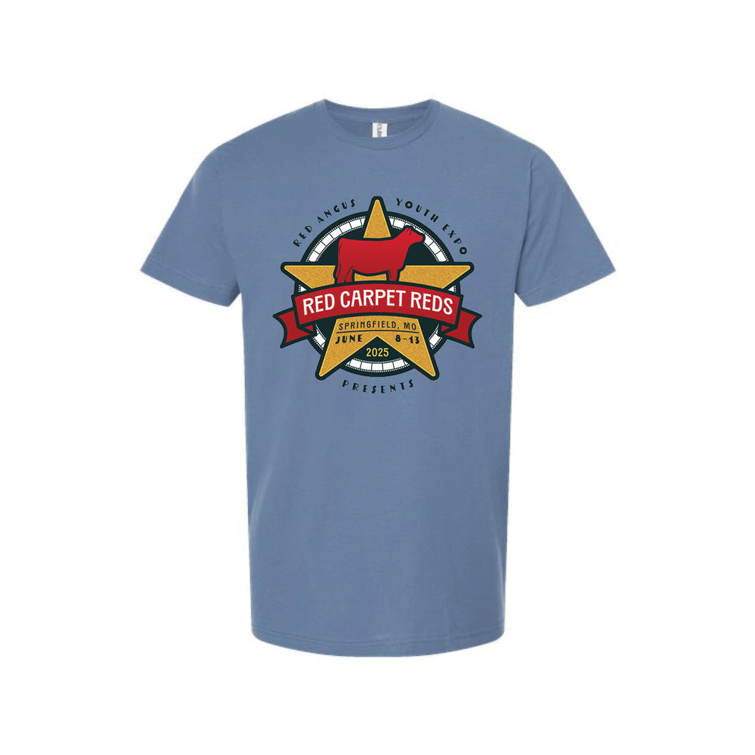 Red Angus: Indigo Blue RAYE T-Shirt