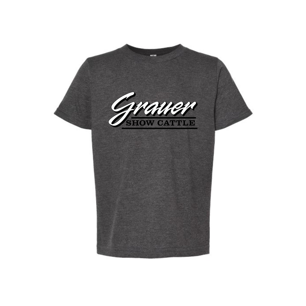 Grauer: Heather Charcoal T-Shirt: YOUTH ONLY