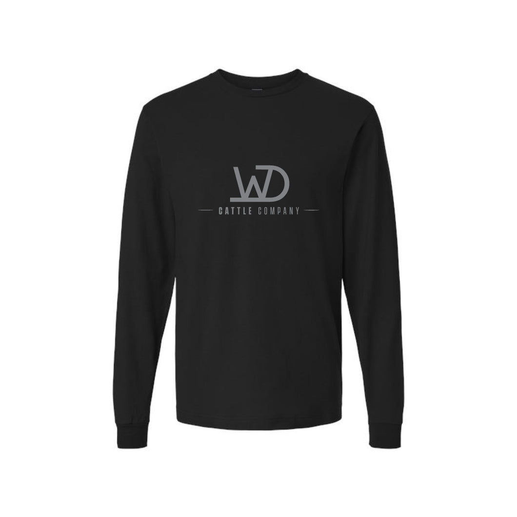 WD: Black Fine Jersey Long Sleeve T-Shirt
