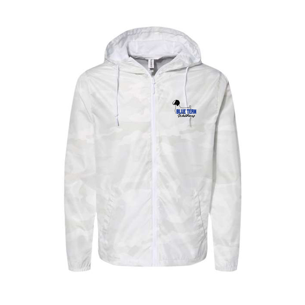 BTW: Lightweight White Camo Full-Zip Windbreaker Jacket