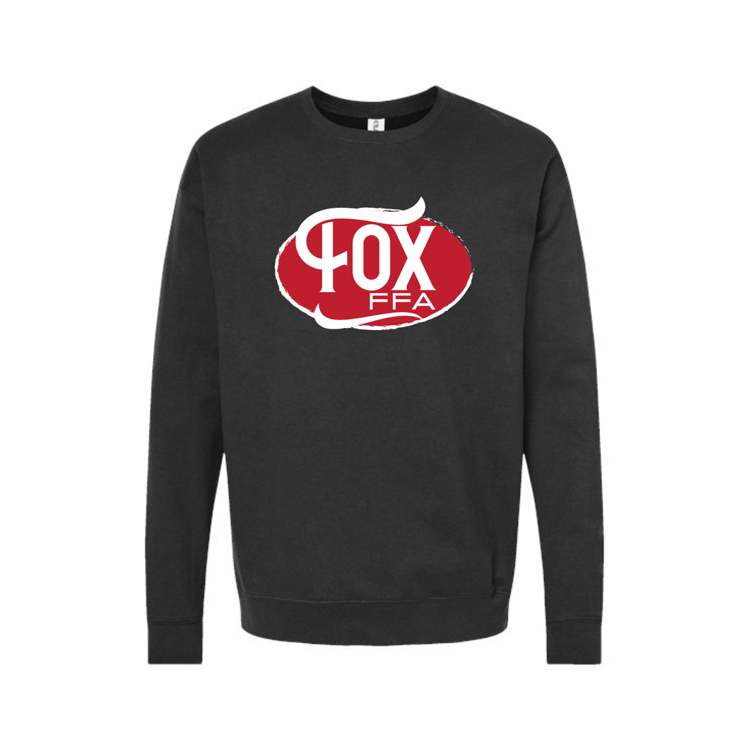Fox: Black Crewneck Sweatshirt